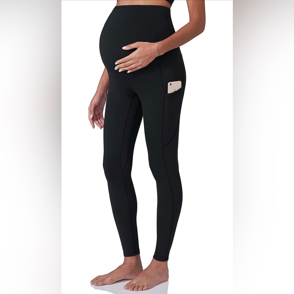 Poshdivah Women’s Maternity Leggings Black NWT